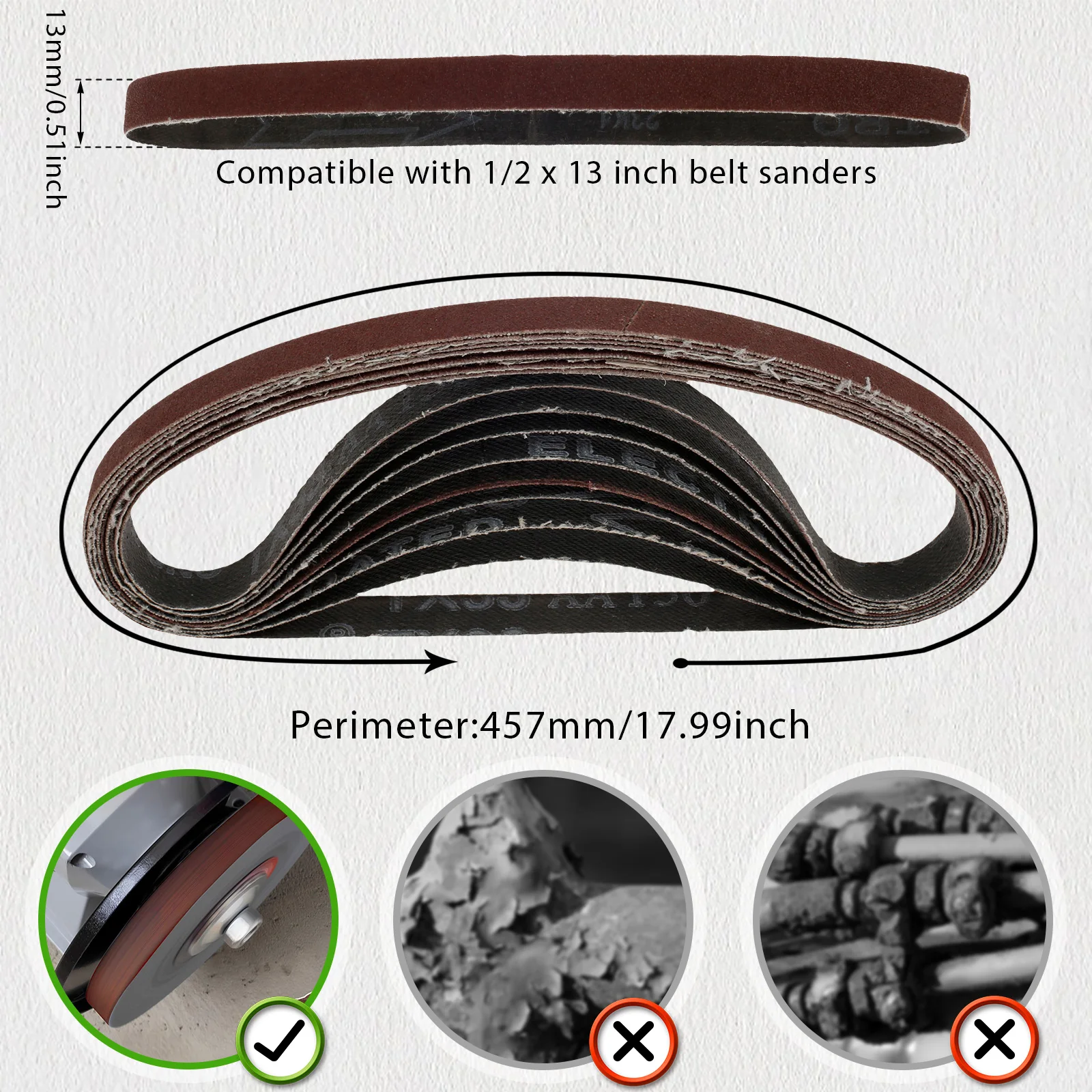 60 шт. шлифовальные ленты Зернистость 40/60/80/120/150/240