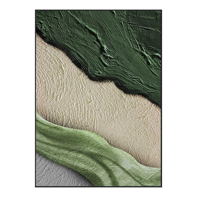 Абстрактная картина маслом зеленый лес напечатанная на холсте оранжевая текстура плакаты и принты для гостиной Декор скандинавиа Куадрос