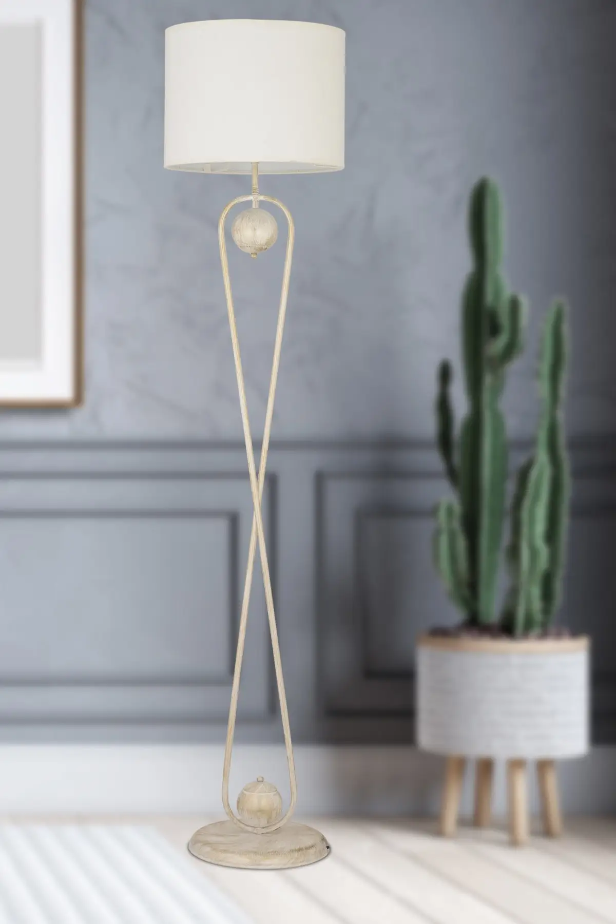 

Белый Современный дизайнерский стоячий абажур «Летта», металлический напольный светильник с белой шляпой