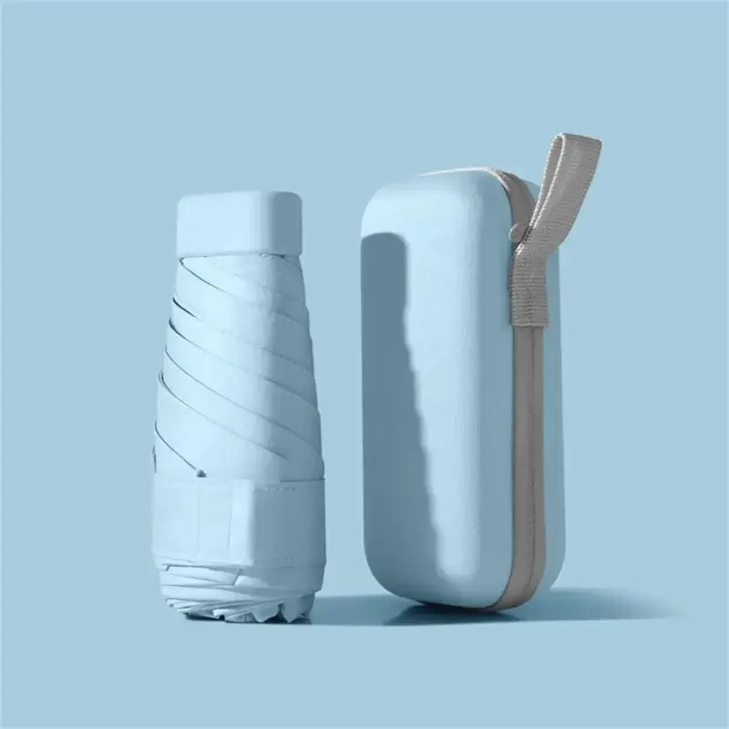 

Портативный складной зонт 6-слойный голубой