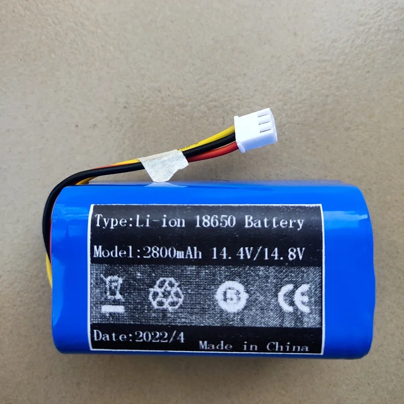 2800mAh Li-ion Robot Vacuum Cleaner Battery For LIECTROUX C30B Accumulator 3-wire Plug New 18650