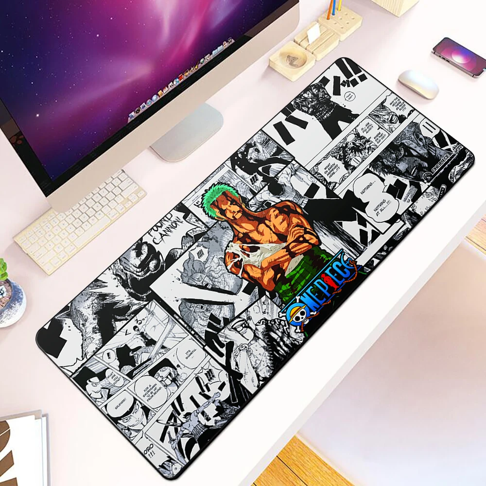 Anime One Piece ZORO Mousepad HD Printing Computer Gamers Locking Edge Non-slip Mouse Pad XXL90x40cm Keyboard PC Desk Pad