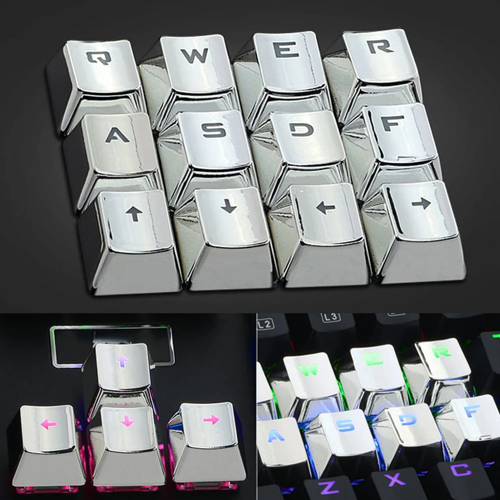 

Game Office Durable Mechanical Keyboard Keycap Universal Removal USB Low Profile Accessory Replacement Gold Plated Backlit