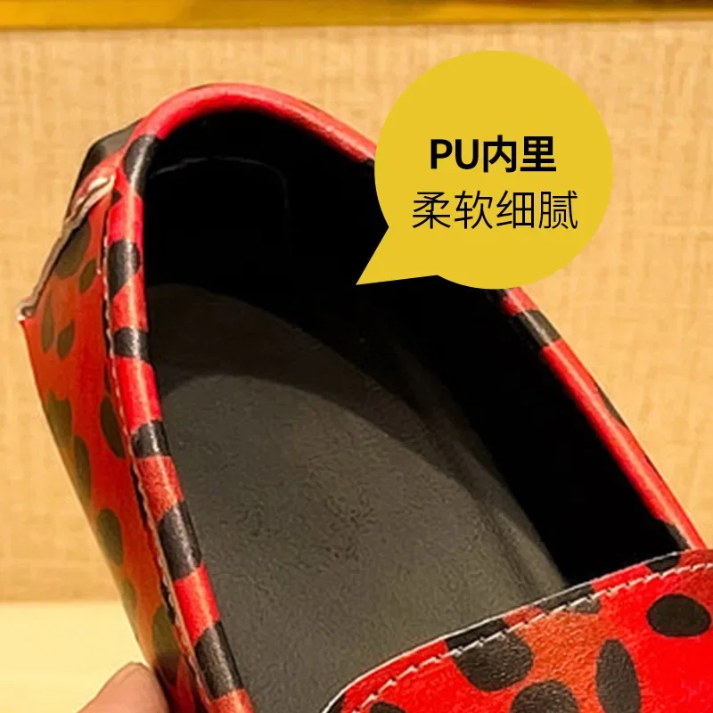 Мужские мокасины с красным леопардовым принтом большой размер 46 47 48 молодежная