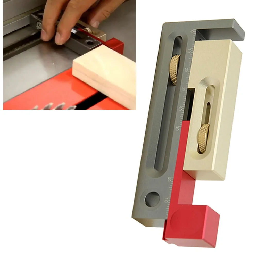 

Table Saw Slot Adjuster Mortise Tenon Movable Measuring Block Tenon Maker Woodworking Movable Measuring Block Tenonmaker