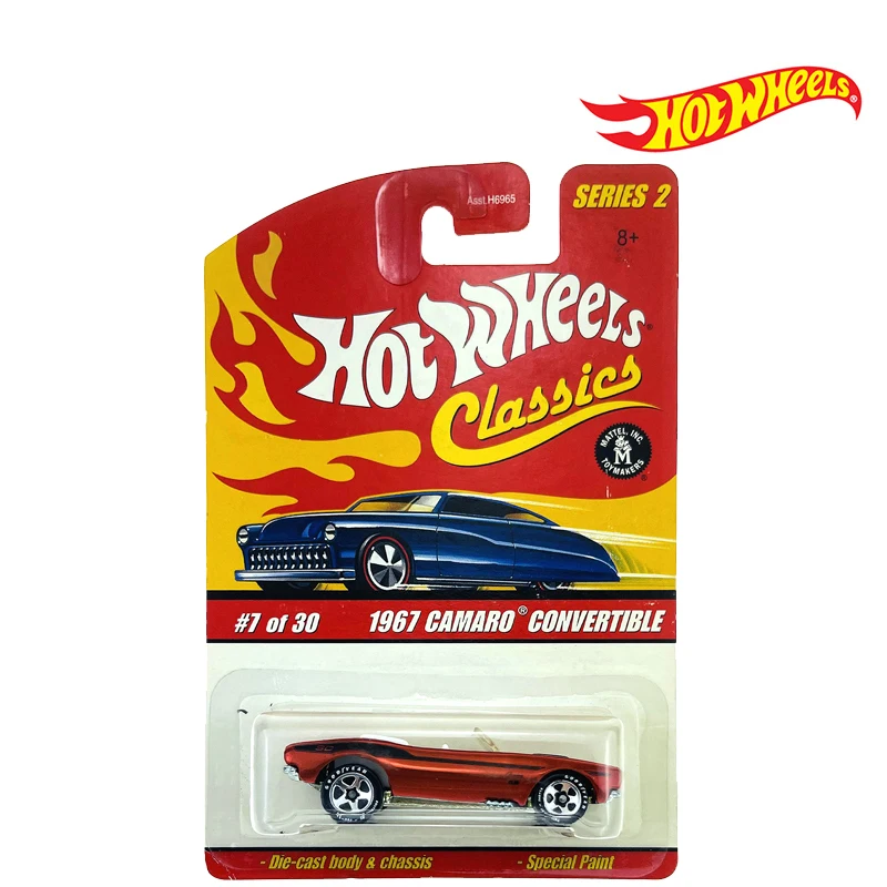 

Литой автомобиль Hot Wheels для рамы корпуса особая краска 1967 CAMARO CONVERTIBLE 1/64 коллекционные модели коллекционных игрушечных автомобилей