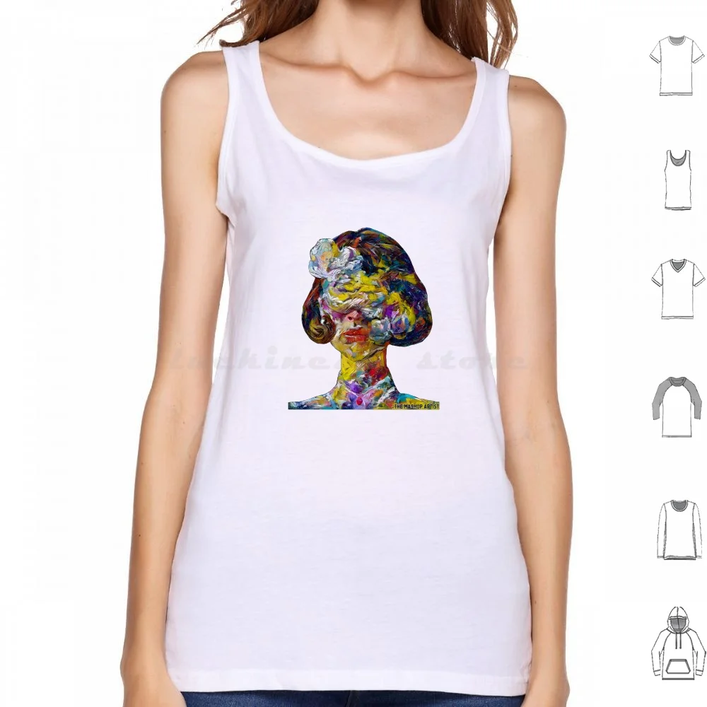 

Cloud Girl X Expressionism Mashup-Original Art Piece Tank Tops Vest Sleeveless Original Art Unique Art Handmade Art Famous