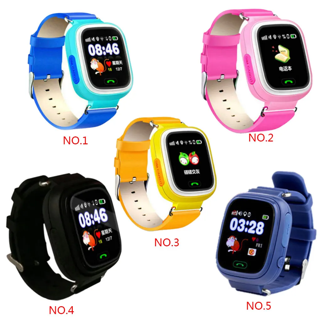 

Наручные часы GPS Q90, Детские умные часы с определением местоположения телефона, детские часы с цветным сенсорным ЖК-дисплеем 1,22 дюйма, смарт-...