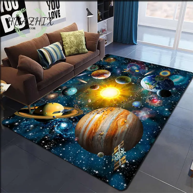 

3D Вселенная планета, ковер для гостиной, домашний модный напольный коврик, большая площадь, спальня, прикроватный диван, чайный столик, ковр...