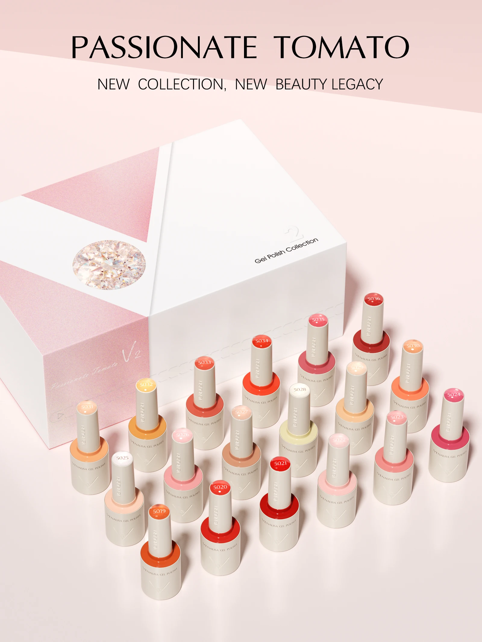 Фото 10 мл Гель-лак для ногтей VENALISA VIP-комплект Hema TPO Free Vegan Gorgeous Color Nail Manicure Soak off UV LED Набор гель-лаков для ногтей №3
