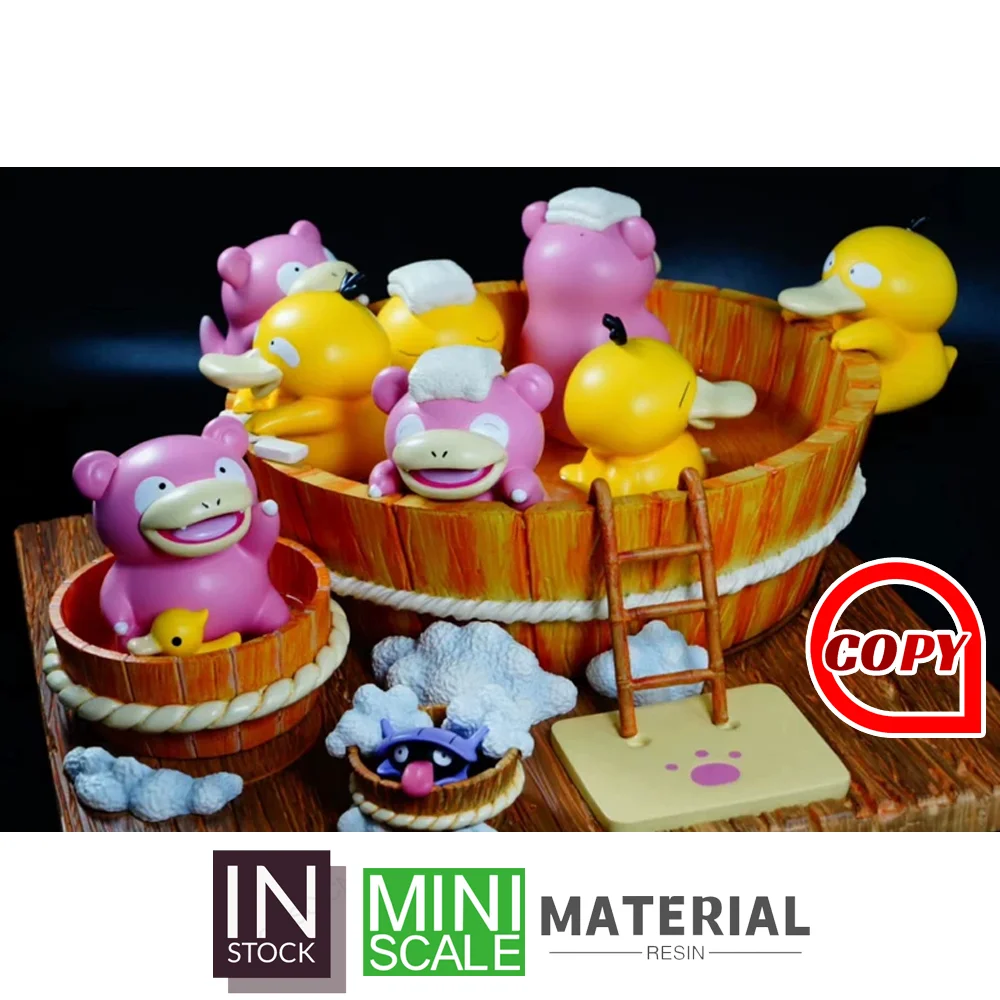 Фото [В наличии] Миниатюрная фигурка [Копия BKW] – Slowpoke Psyduck Bath Split2 №1