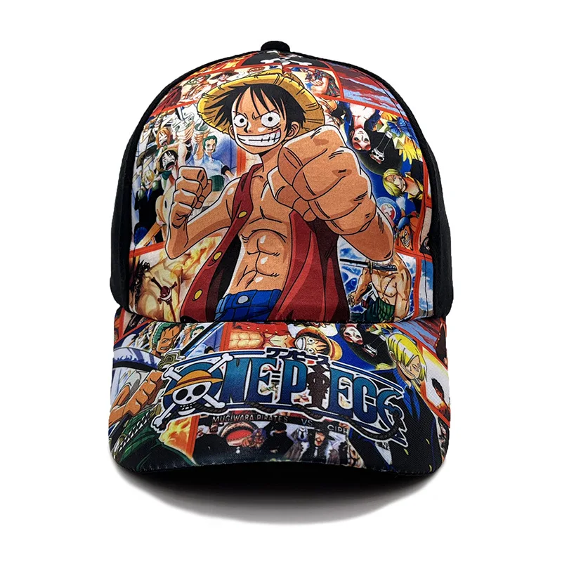 

New One Piece Anime Monkey D. Luffy Surroundings Cosplay Japan Cartoon Hat Unisex Embroidery Adjustable Cap Birthday Present