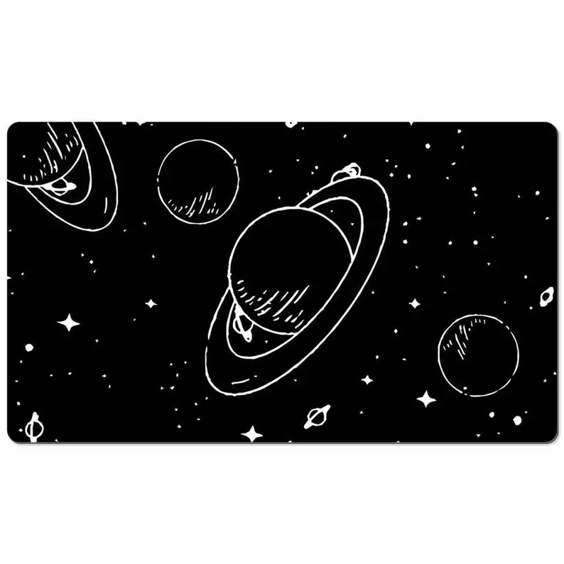 

Space Planet Black Mystical Kawaii Mouse Pad Desk Mat, Large Desk Pad, Big Gaming Mousepad 10x16 12x18 14x24 18x36