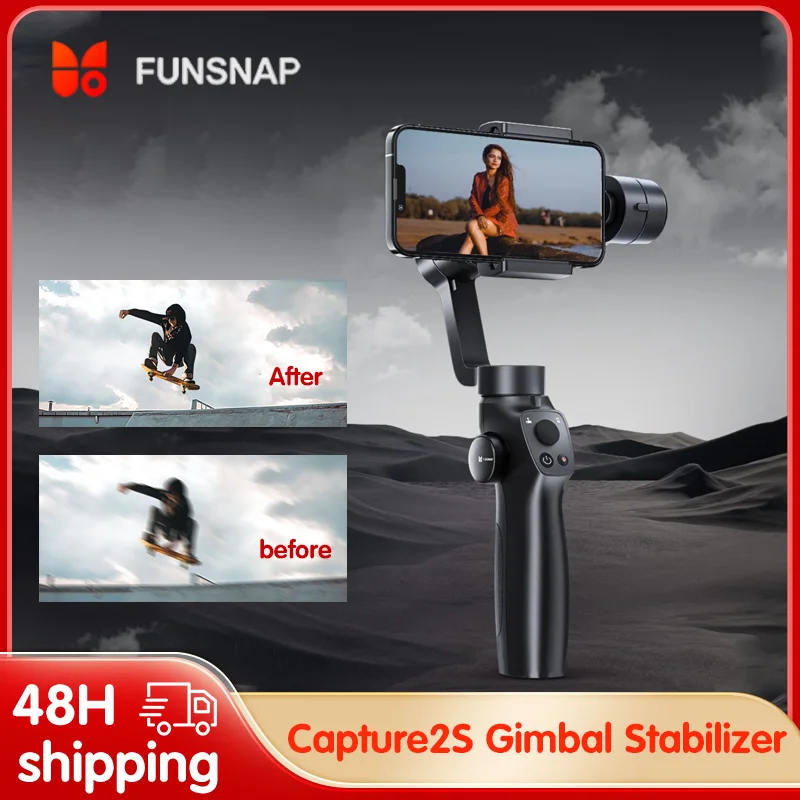 

Funsnap Handheld Gimbal Capture 2S for Phone Gimbal Smartphone Selfie Stick Youtuber Live Video Record Gimbal Stabilizer