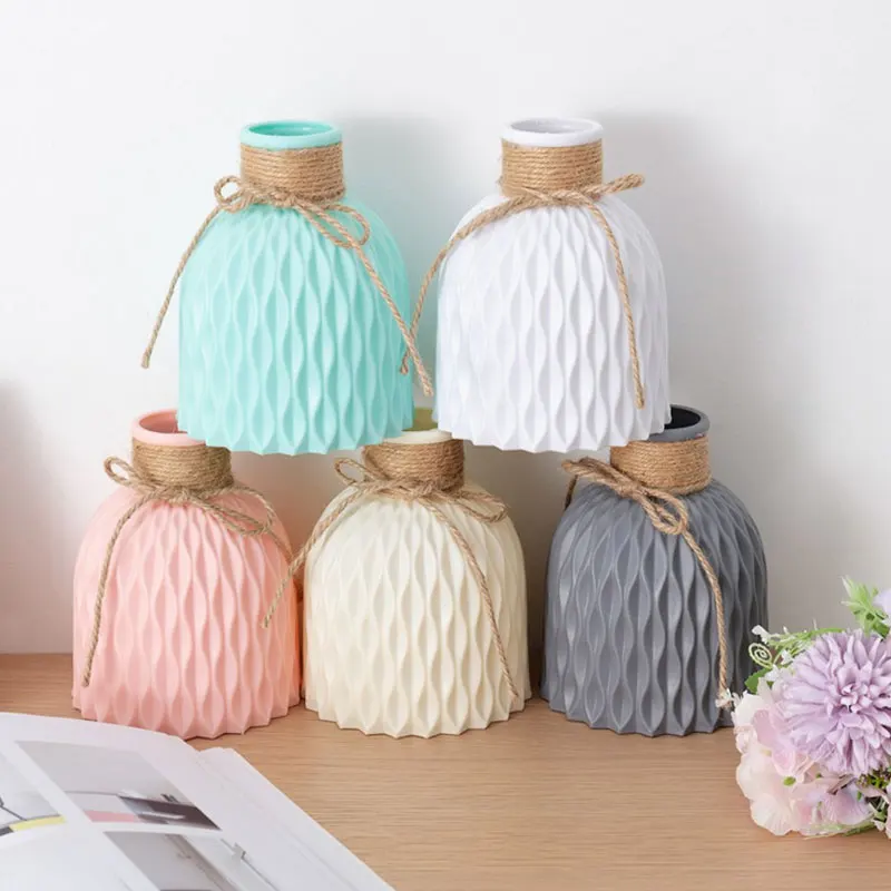 

Plastic vase home decoration vase imitation rattan vase modern ornament