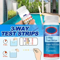 50pcsset chlorine dip test strips 3in1 pool ph testing paper for swimmingdrinking wateraquariums fast tester multifunction