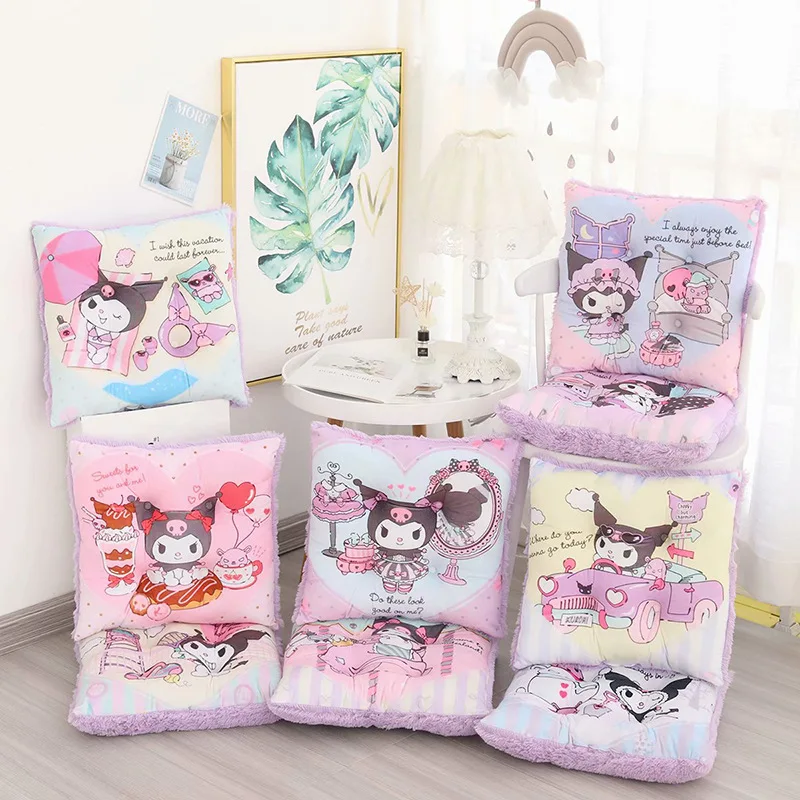 

42Cm Kawaii Sanrios Cartoon Kuromi Anime Cute Devil Creative Doll Print Soft Plush Office Home Car Seat Cushion Toys for Grils