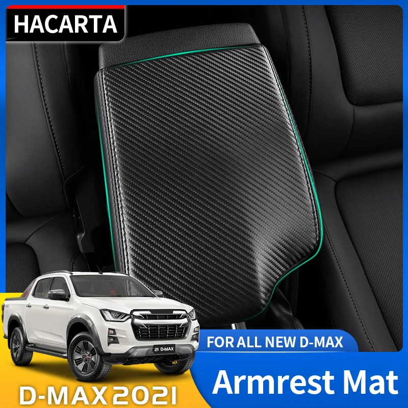 

For D-MAX 2021-2022 PU Leather Car Armrest Mat Center Console Arm Rest Protection Cushion Auto Armrests Storage Box Cover Pad
