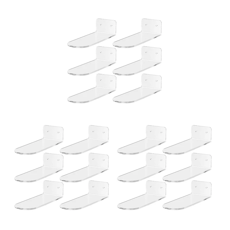 

18 Pack Floating Shoe Shelves,Transparent Acrylic Wall Mounted Shoe Display Shelves,For Display Collectible Shoe