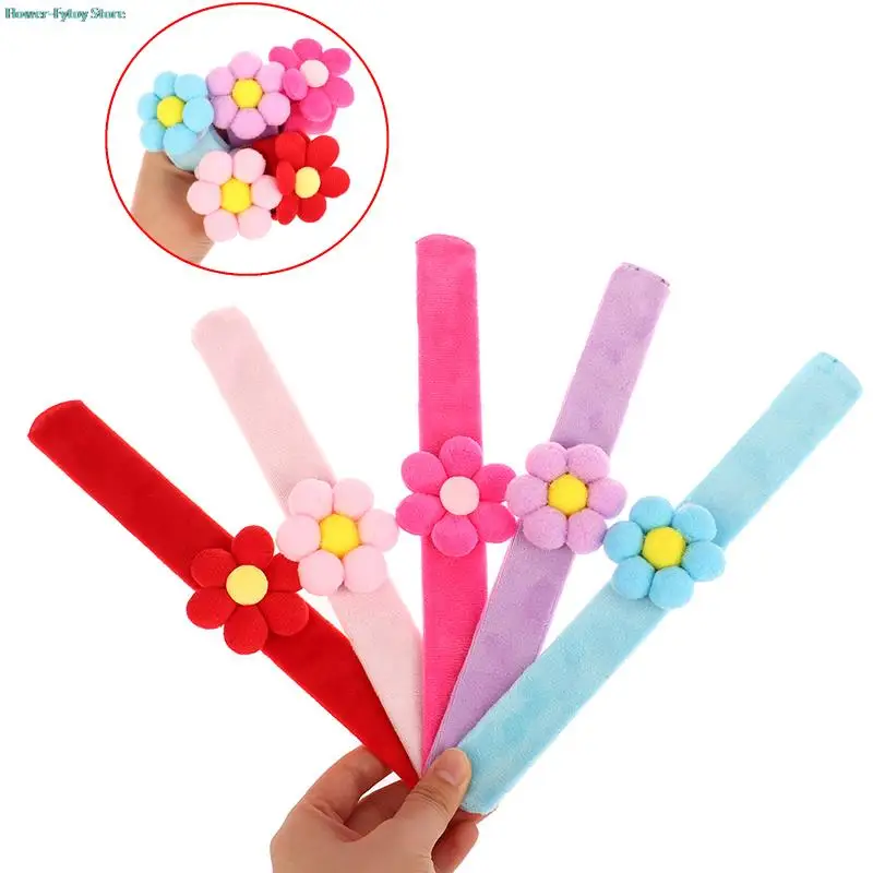 1pc Macaron-colored Pop Ring Creative Bracelet Hair Ring Snap Wrap Wristband Bracelet Hand Ring Wristband For Kids Toys Birthday