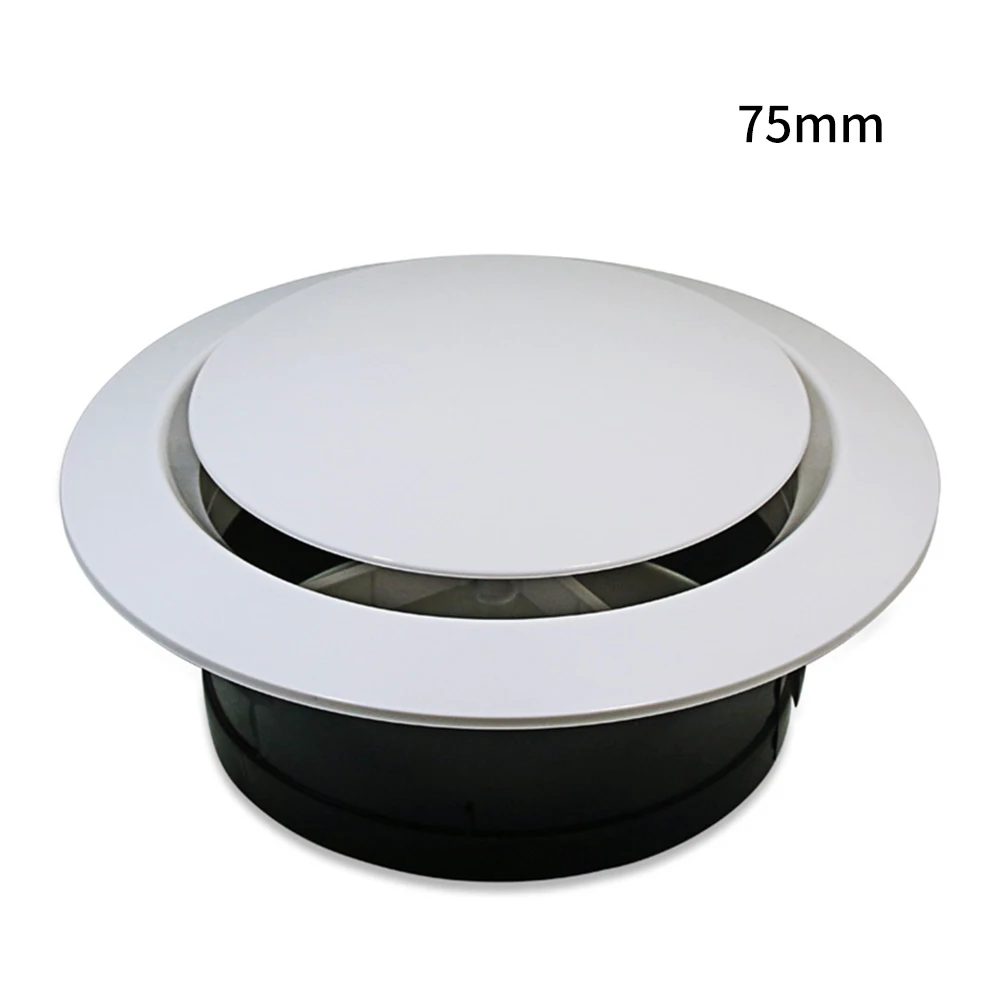 

1PC 75mm-200mm Air Ventilation Cover Round Ducting Ceiling Wall Hole Air Vent Grille Louver Kitchen Bath Air Outlet Fresh System