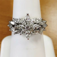 novel design womens ring for party aesthetic flower design small fresh style female accessories nice gift trendy jewelry