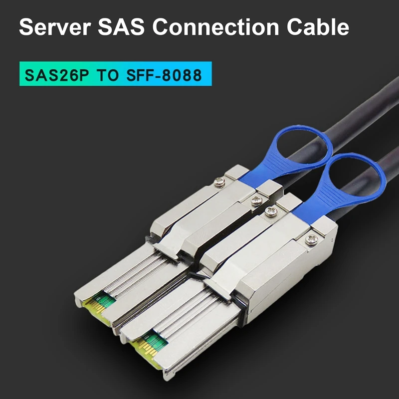 

1 шт., черный внешний кабель из цинкового сплава для MINI SAS 26 Pin к SFF8088