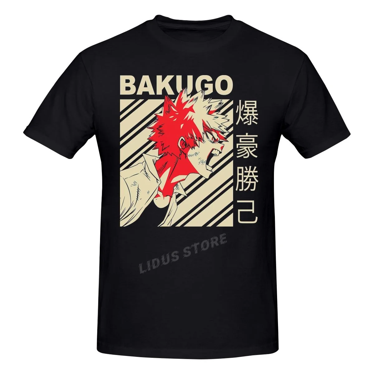 

Винтажная футболка с надписью «Моя геройская Академия», Bakugo Katsuki, «Моя геройская Академия», одежда в стиле Харадзюку, хлопковые свитшоты, фу...