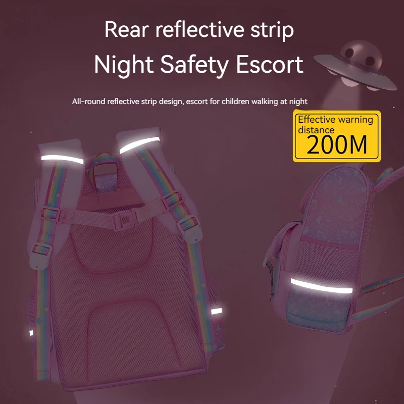 Ортопедический рюкзак для девочек Детский водонепроницаемый портфель с бантом и