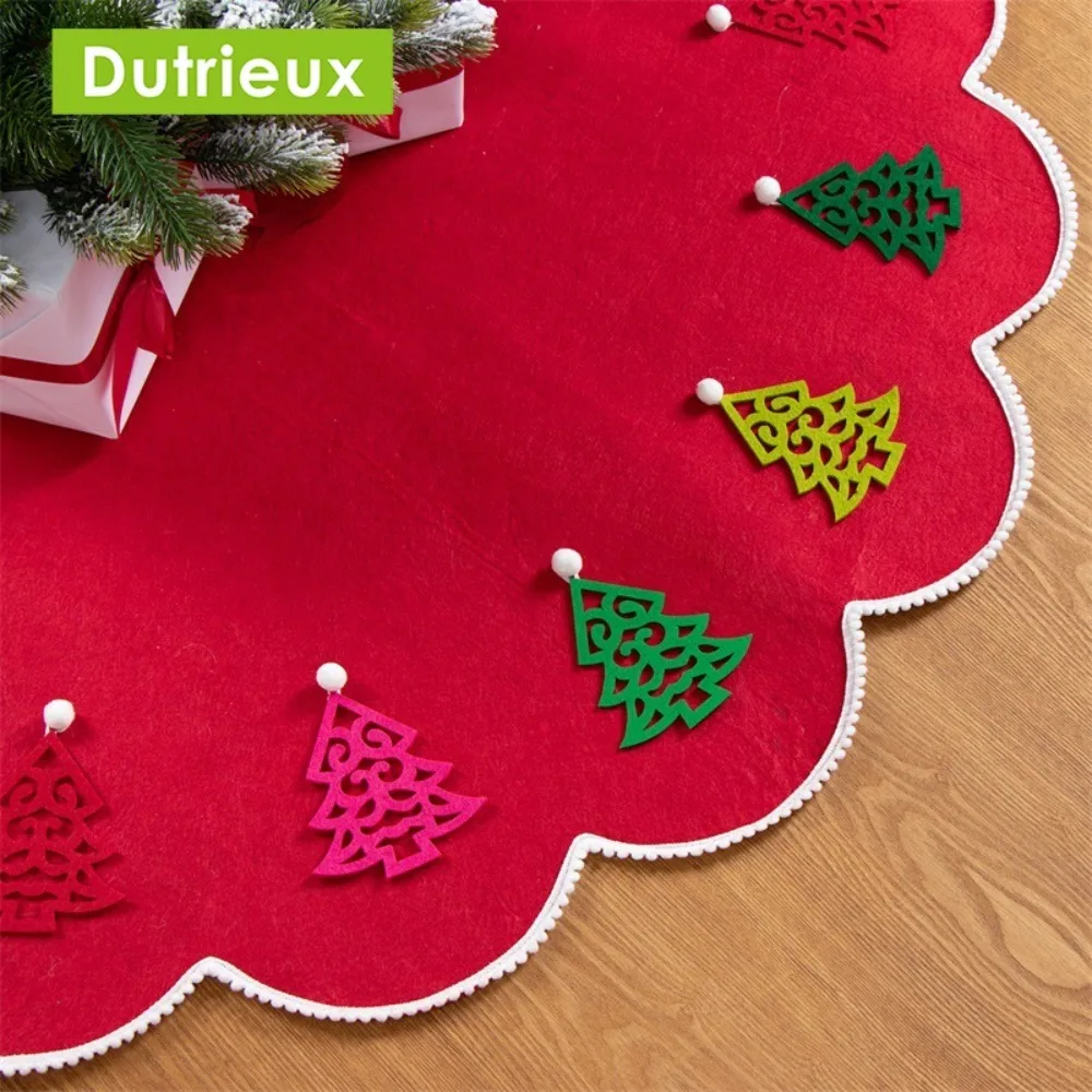 

Christmas Tree Skirt Snowflake Santa Claus Printed Xmas Tree Bottom Decor Mat Merry Christmas Decoarations Home Party Ornaments