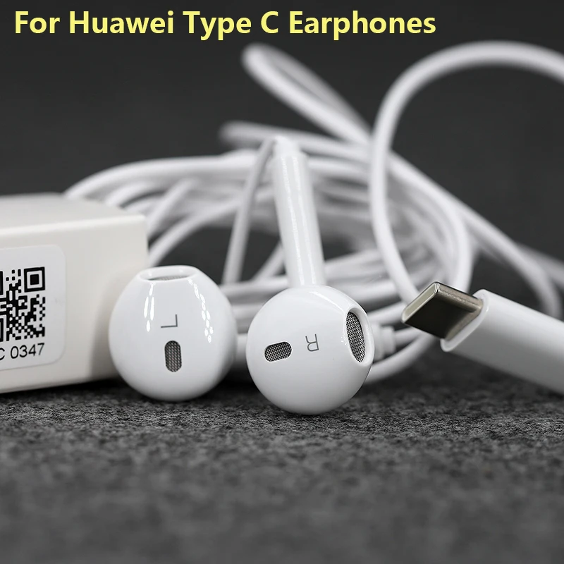 For Huawei CM33 Type C Earphone Hi-Res Audio In-Ear Headsets With Mic Wired For Huawei P40 50 Pro+ Nova 10 9SE Mate 50 40 30 Pro