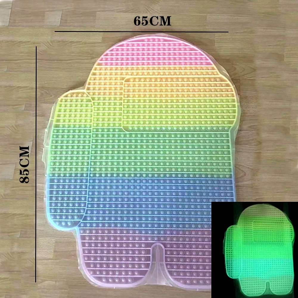 

Big Size Among in Us Anti-stress Fidget Toys Poppit Push Bubble Sensory Toy Luminous Large Simpl Dimmer Dimple Figet Toys
