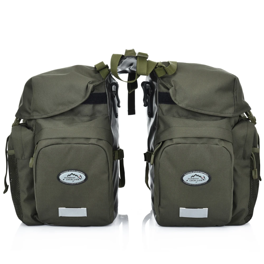 

50L Bike Panniers Bag Waterproof Rear Seat Bicycle Bag Trunk Bags Saddle Bag with Rain Cover For Travel Camping cycling tools