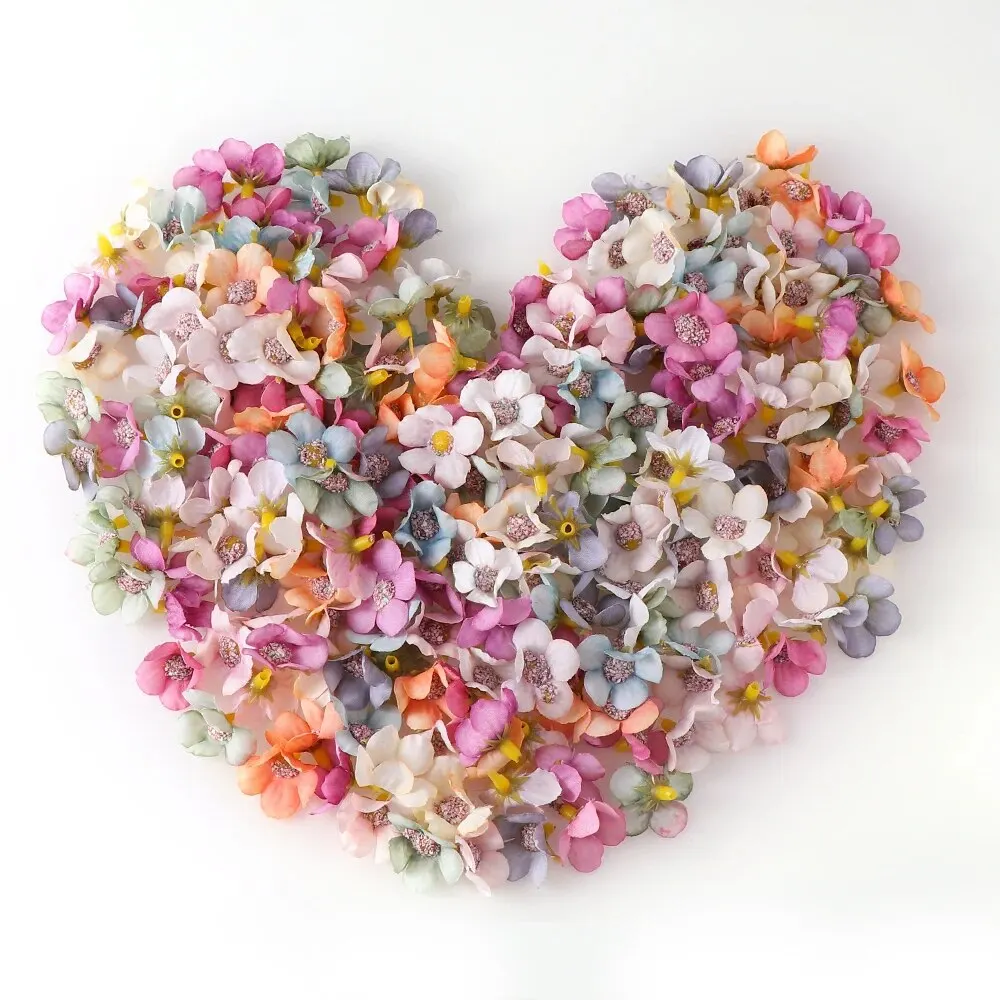 

50 шт. искусственных роз из шелка Aogue для декора