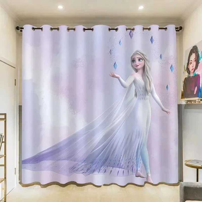 

Disney Frozen 2 Elsa and Anna Window Curtains for Children's Room Shading Curtain for Bedroom Custom Curtains Home Decoration