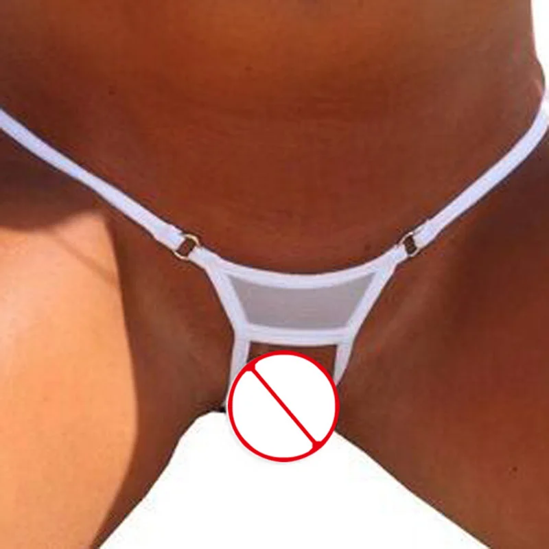 

Women's Thong Sexy Lingerie Micro Bikini Thin Popular Color Block Sexy G-string Female Women Thong Skinny Crotchless Underwear