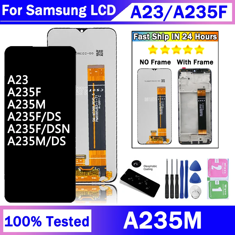 ЖК-дисплей с сенсорным экраном и дигитайзером в сборе для Samsung A23 4G экран A235 A235F A235M