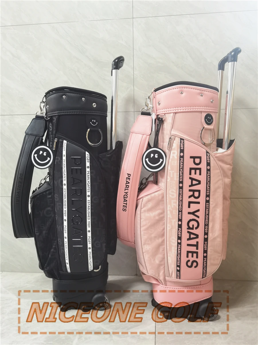 New Golf Bag for Women PG Smiling Face Waterproof Bag for Golf Club Standard Bag for Women GOLF Bag with Wheels and Pull Rod Bag