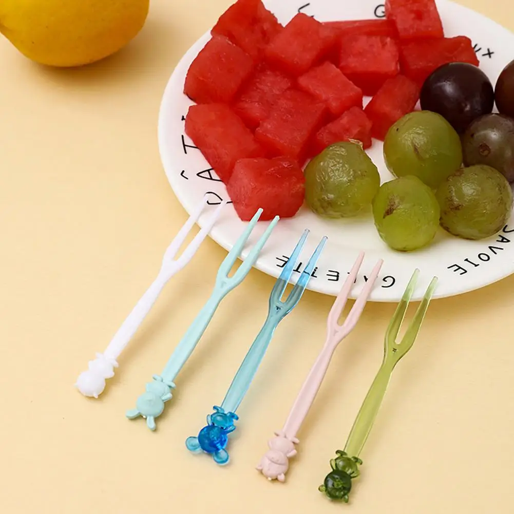 

50Pcs Durable Kids Fruit Fork Chinese Style Bento Stick Food Grade 12 Zodiac Portable Mini Bento Stick Decorative