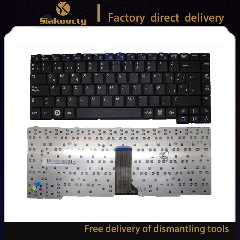 Новая клавиатура SP для ноутбука samsung Q308 Q310 SP, черная клавиатура