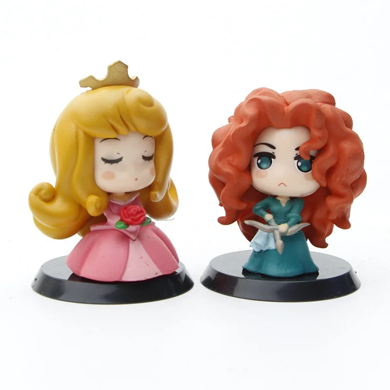 

Disney новые принцесс Рисунок 8 шт. ПВХ Q Posket фигурка игрушки куклы Русалка Жасмин Ариэль "," Золушка "Русалка Рапунцель горячие игрушки