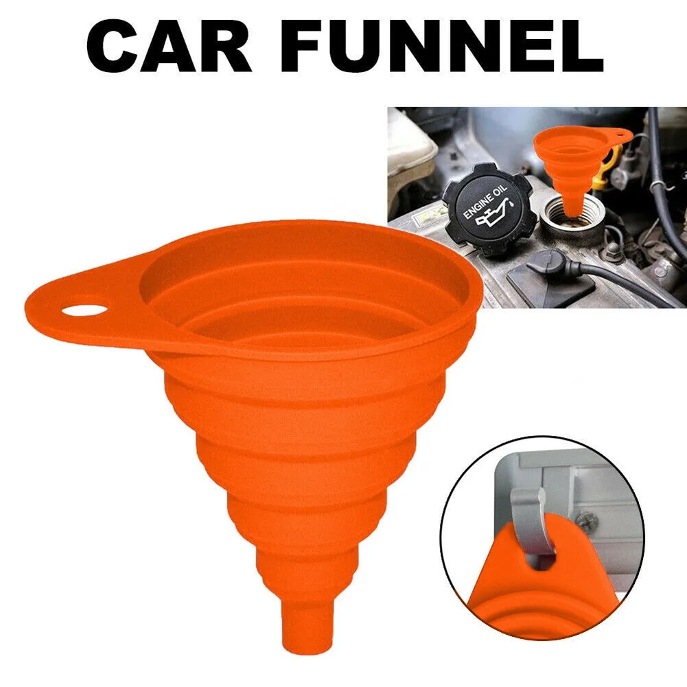 

Petrol Car Funnel Folding Funnel Gasoline Silicone Folding Funnel 2pcs
