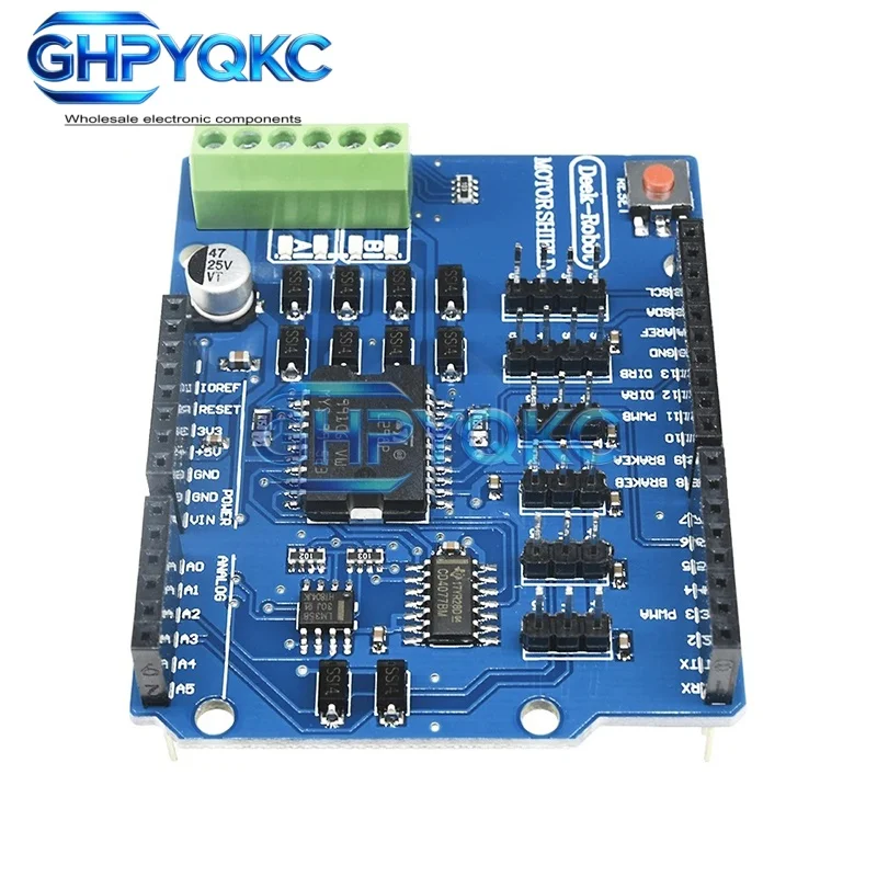 GHPYQKC L298P L298 Shield R3 Модуль драйвера двигателя постоянного тока 2А, двухканальный H-мост, 2-канальный, для Arduino, реле 5В 12В (art.: 3920dbd4d2d65) - 3920dbd4d2d65