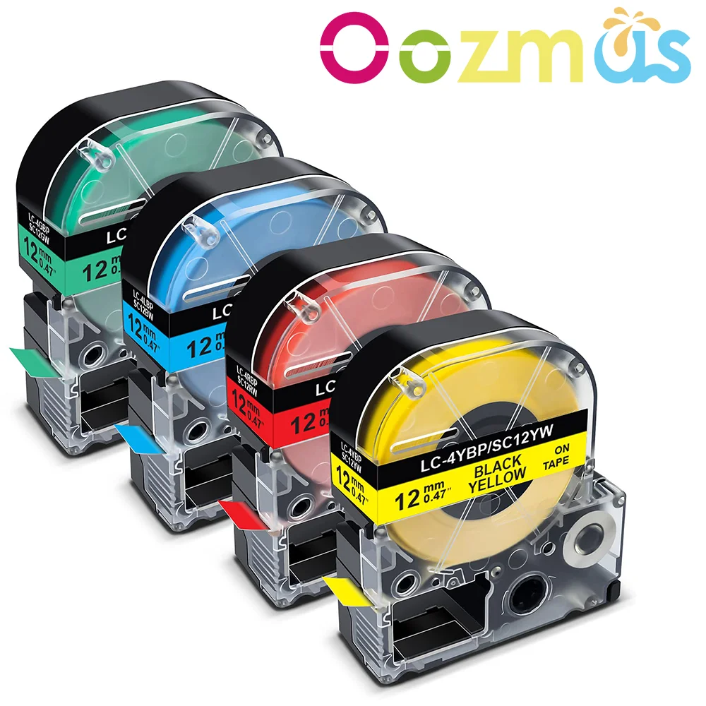 SC12YW 9/12/18 мм * 8 м разные цвета SC12RW SC18YW SC12BW SC9RW совместим с Epson King Jim этикетка железная