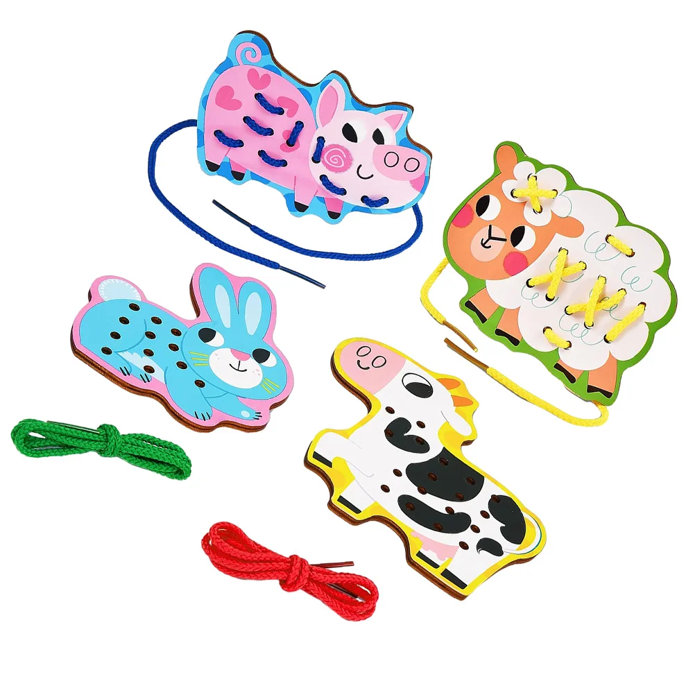 

Goodies Bag Stuffer Party Filler Lacing Card Toys Threading Kids Toddlers Threaded Board