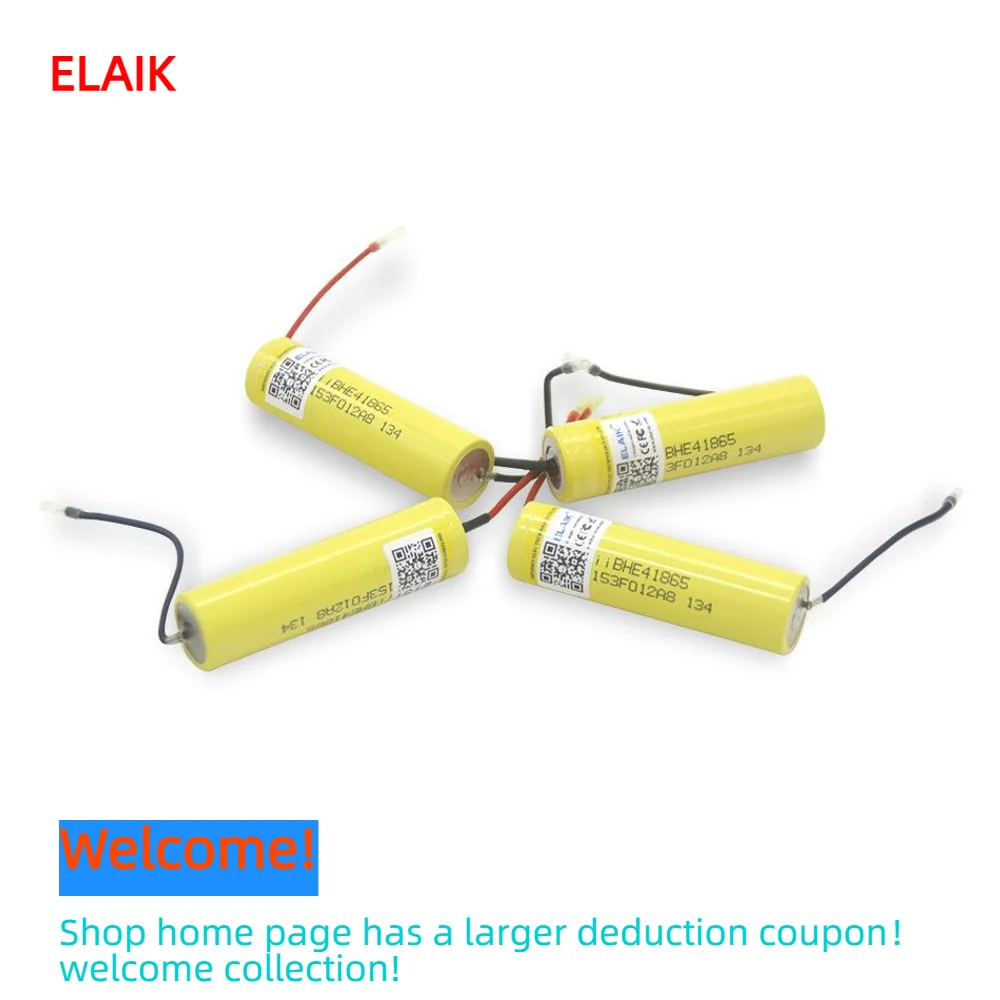 

18650 3,6 V 2500mAh * 4PCS Проводные аккумуляторные литиевые батареи he4-Wire cell