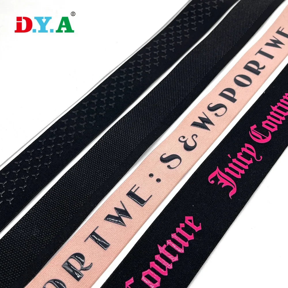 Жаккардовая лента с логотипом Нескользящая силиконовая для печати товары