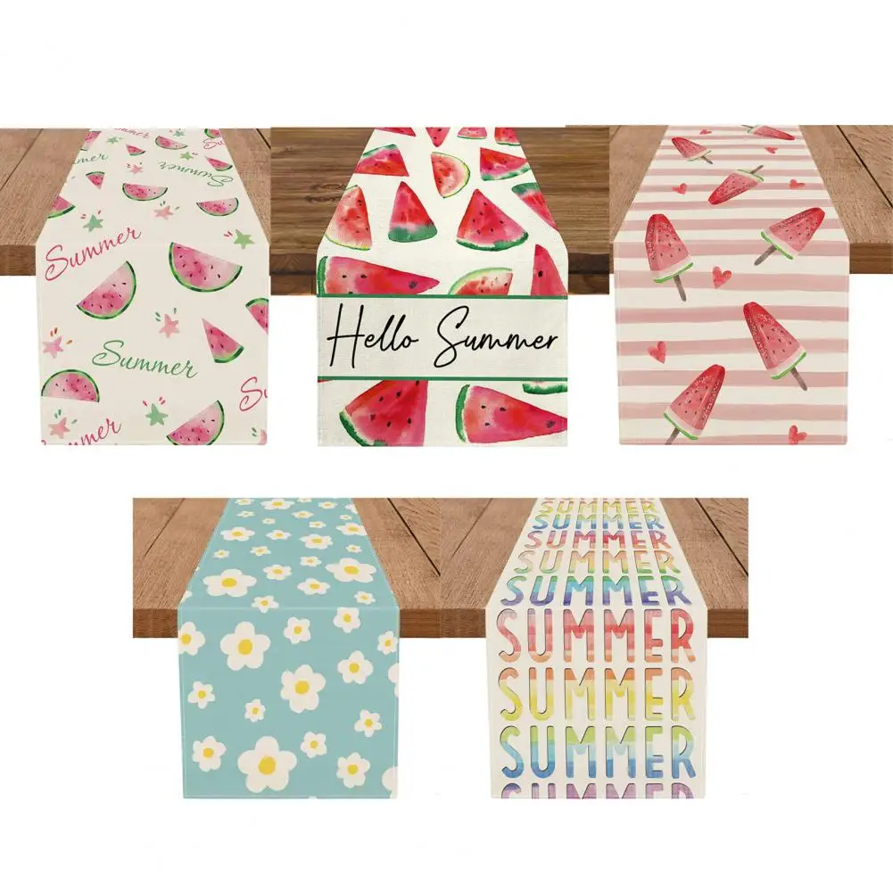 

Party Table Runner Practical Vibrant Color Flax Home Kitchen Dining Table Party Decor Table Mat Dining Room Supplies