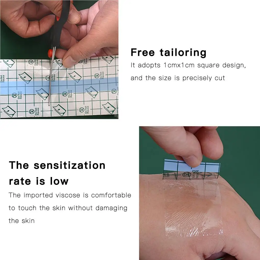 

Waterproof Bandage Film Adhesive Bandage Tape Postcare Skin Protection Tape Roll 12cmx10m