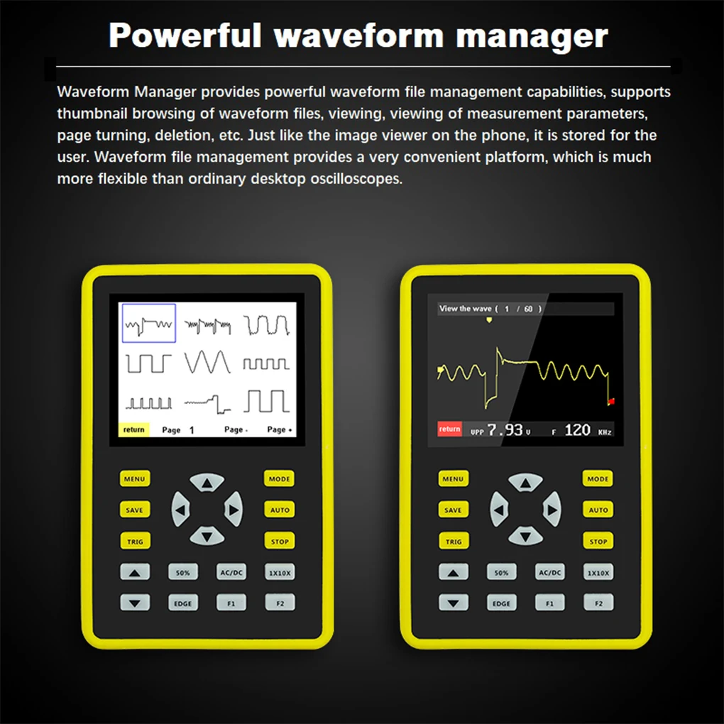 

FNIRSI-5012H 2.4-inch Screen Digital Oscilloscope 500MS/s Sampling Rate 100MHz Analog Bandwidth Support Waveform Storage